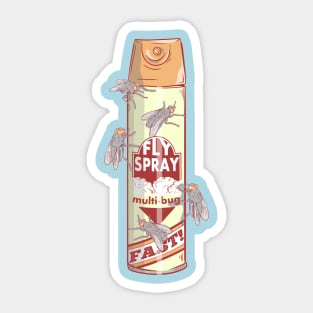 Fly spay and flies Sticker